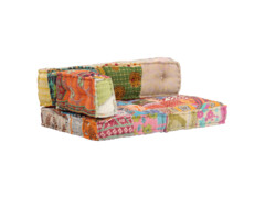 Pouf patchwork textil