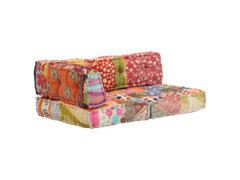 Pouf patchwork textil