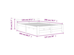 Rám postele medově hnědý masivní borovice 120 x 200 cm