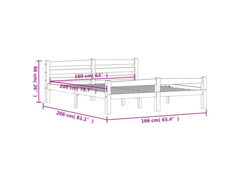 Rám postele medově hnědý masivní borovice 160 x 200 cm