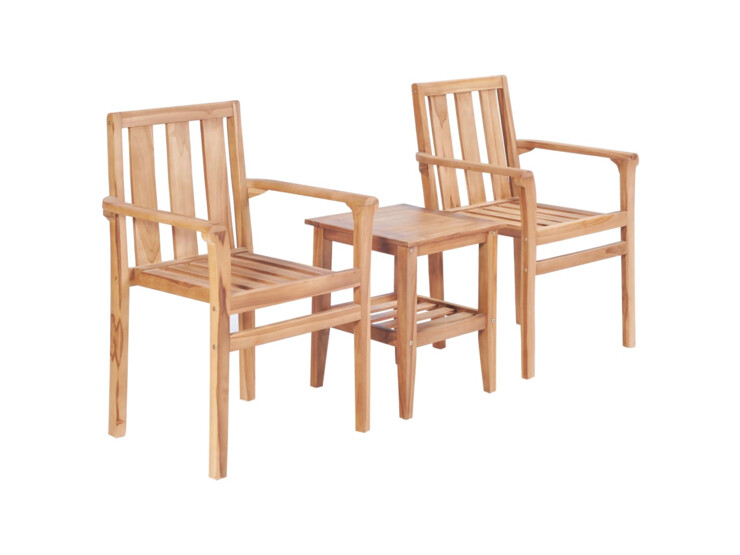 3dílný bistro set masivní teak