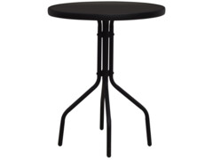 3dílný bistro set PVC ratan černý