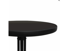 3dílný bistro set PVC ratan černý