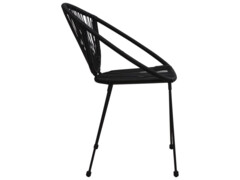 3dílný bistro set PVC ratan černý