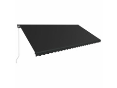 Ručně zatahovací markýza s LED světlem 600 x 300 cm antracitová