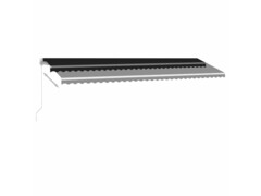 Ručně zatahovací markýza s LED světlem 600 x 300 cm antracitová