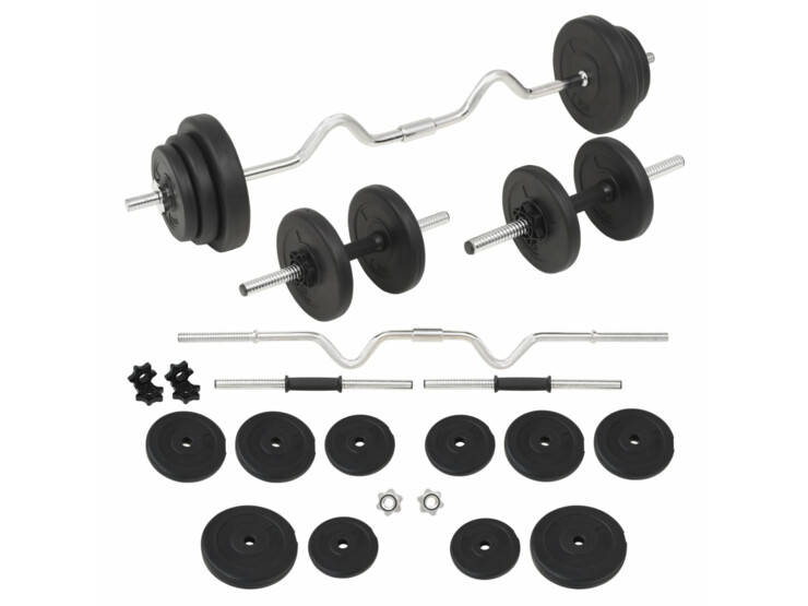 Sada činek barbell a dumbbell 30 kg