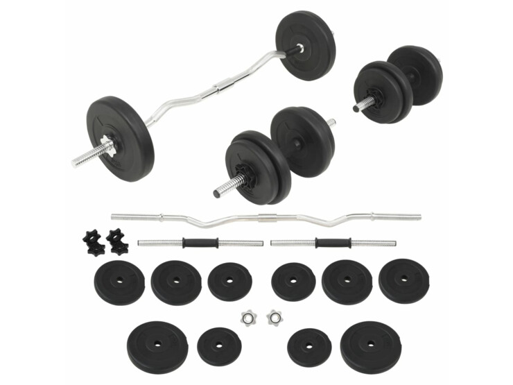 Sada činek barbell a dumbbell, 30 kg