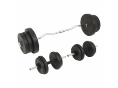 Sada činek barbell a dumbbell, 60 kg