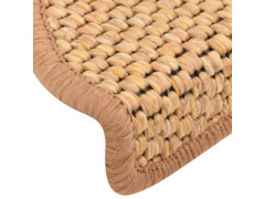 Samolepící nášlapy na schody vzhled sisal 15ks 65x25cm oranžové