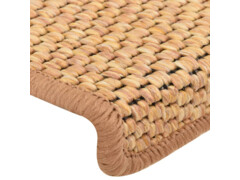 Samolepící nášlapy na schody vzhled sisal 15ks 65x25cm oranžové