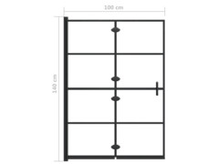 Skládací sprchový kout ESG 100 x 140 cm černý