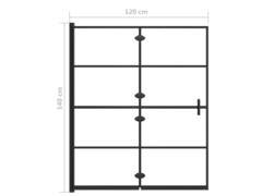 Skládací sprchový kout ESG 120 x 140 cm černý