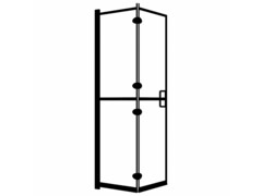 Skládací sprchový kout ESG 120 x 140 cm černý