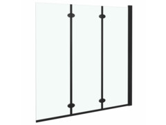 Skládací sprchový kout se 3 panely ESG 130 x 138 cm černý