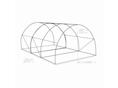 Skleník s ocelovou konstrukcí 13,5 m² 450 x 300 x 200 cm