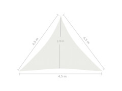 Stínící plachta 160 g/m² bílá 4,5 x 4,5 x 4,5 m HDPE
