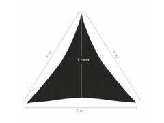 Stínící plachta 160 g/m² černá 4 x 4 x 4 m HDPE