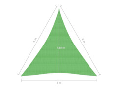 Stínící plachta 160 g/m² světle zelená 5 x 6 x 6 m HDPE
