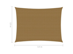 Stínící plachta 160 g/m² taupe 2,5 x 3,5 m HDPE