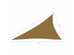 Stínící plachta 160 g/m² taupe 3 x 4 x 5 m HDPE