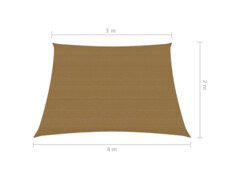 Stínící plachta 160 g/m² taupe 3/4 x 2 m HDPE