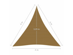 Stínící plachta 160 g/m² taupe 4 x 4 x 4 m HDPE