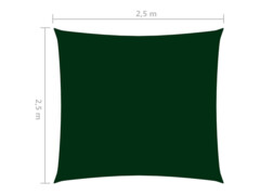 Stínící plachta oxfordská látka čtvercová 2,5x2,5m tmavě zelená