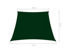 Stínící plachta oxfordská látka lichoběžník 4/5x3m tmavě zelená