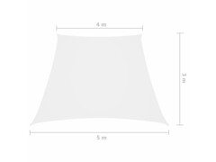 Stínící plachta oxfordská látka lichoběžníková 4/5 x 3 m bílá