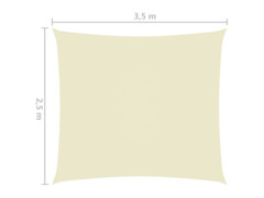 Stínící plachta oxfordská látka obdélníková 2,5x3,5 m krémová