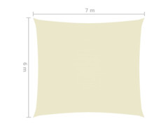 Stínící plachta oxfordská látka obdélníková 6 x 7 m krémová