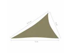 Stínící plachta oxfordská látka trojúhelníková 4x5x6,4 m béžová