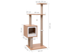 Škrabadlo pro kočky se sisalovým koberečkem 123 cm