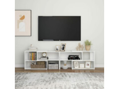 TV skříňka bílá s vysokým leskem 149 x 30 x 52 cm dřevotříska