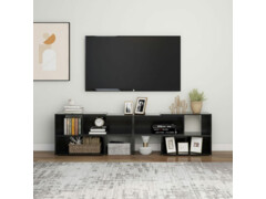 TV skříňka černá s vysokým leskem 149 x 30 x 52 cm dřevotříska