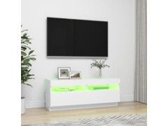 TV skříňka s LED osvětlením bílá 100 x 35 x 40 cm