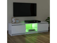 TV skříňka s LED osvětlením bílá 120 x 30 x 35,5 cm