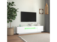 TV skříňka s LED osvětlením bílá 160 x 35 x 40 cm