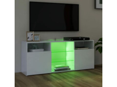 TV skříňka s LED osvětlením bílá s vysokým leskem 120x30x50 cm