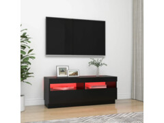 TV skříňka s LED osvětlením černá 100 x 35 x 40 cm