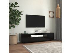 TV skříňka s LED osvětlením černá 160 x 35 x 40 cm