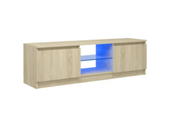 TV skříňka s LED osvětlením dub sonoma 120 x 30 x 35,5 cm