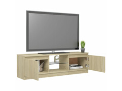 TV skříňka s LED osvětlením dub sonoma 120 x 30 x 35,5 cm