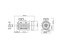 3fázový elektromotor hliníkový 2,2 kW/3 hp 2 póly 2840 ot./min