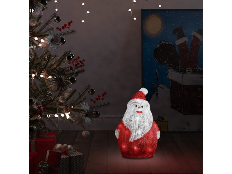 Vánoční akrylový Santa s LED vnitřní i venkovní 28 cm