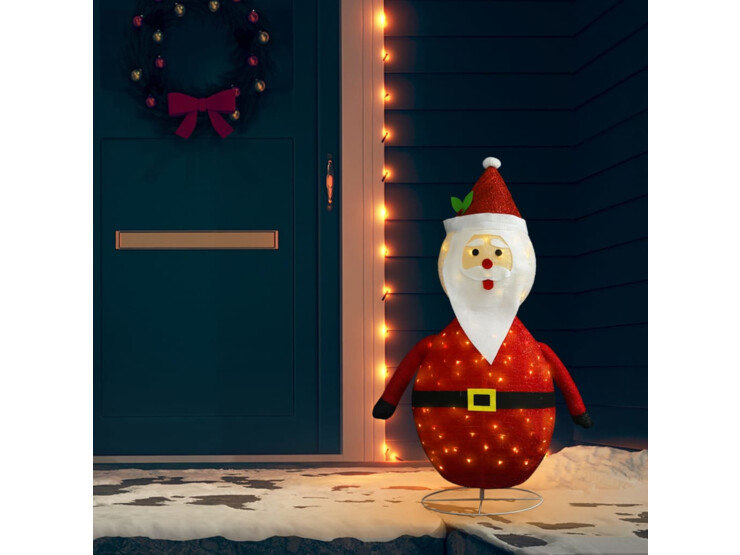 Vánoční dekorace Santa Claus s LED luxusní tkanina 120 cm