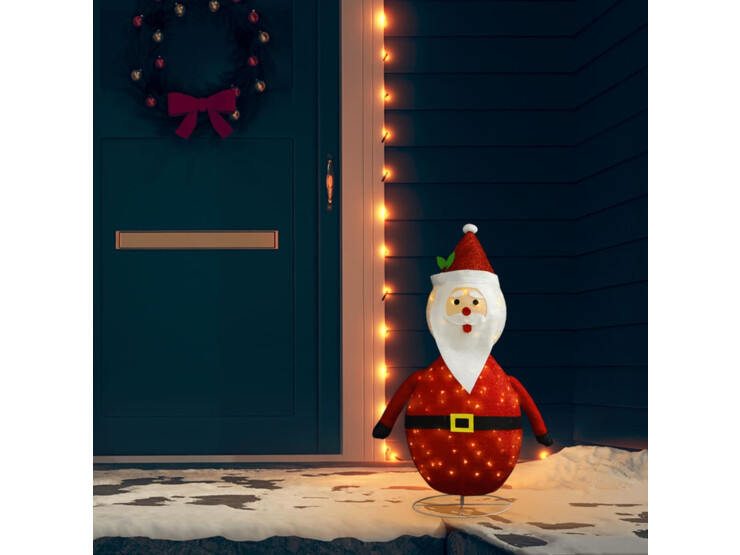 Vánoční dekorace Santa Claus s LED luxusní tkanina 90 cm