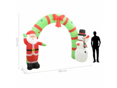 Vánoční nafukovací Santa a sněhulák brána LED 300 x 90 x 223 cm