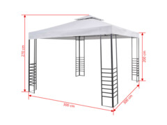 Zahradní altán 3 x 3 m bílý